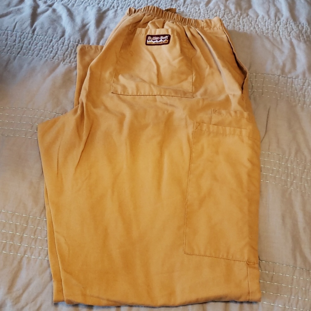 Tan/gold scrub pants